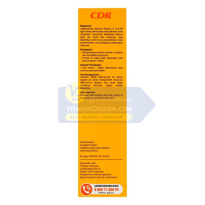 CDR EFFERVESCENT - 15 TABLET