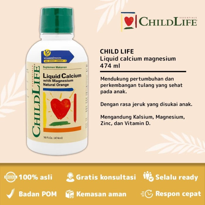 CHILD LIFE LIQUID CALCIUM MAGNESIUM BPOM-474 ML