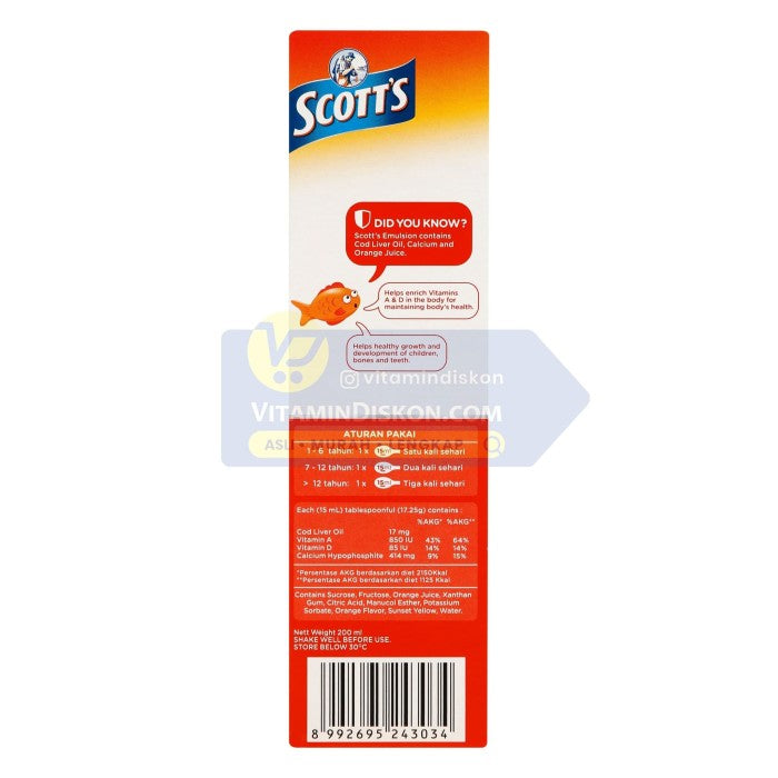 SCOTT'S EMULSION VITA ORANGE - 200 ML