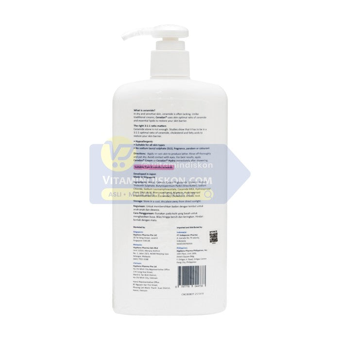 CERADAN MOISTURISING BODY WASH SOAP FREE 280 ML