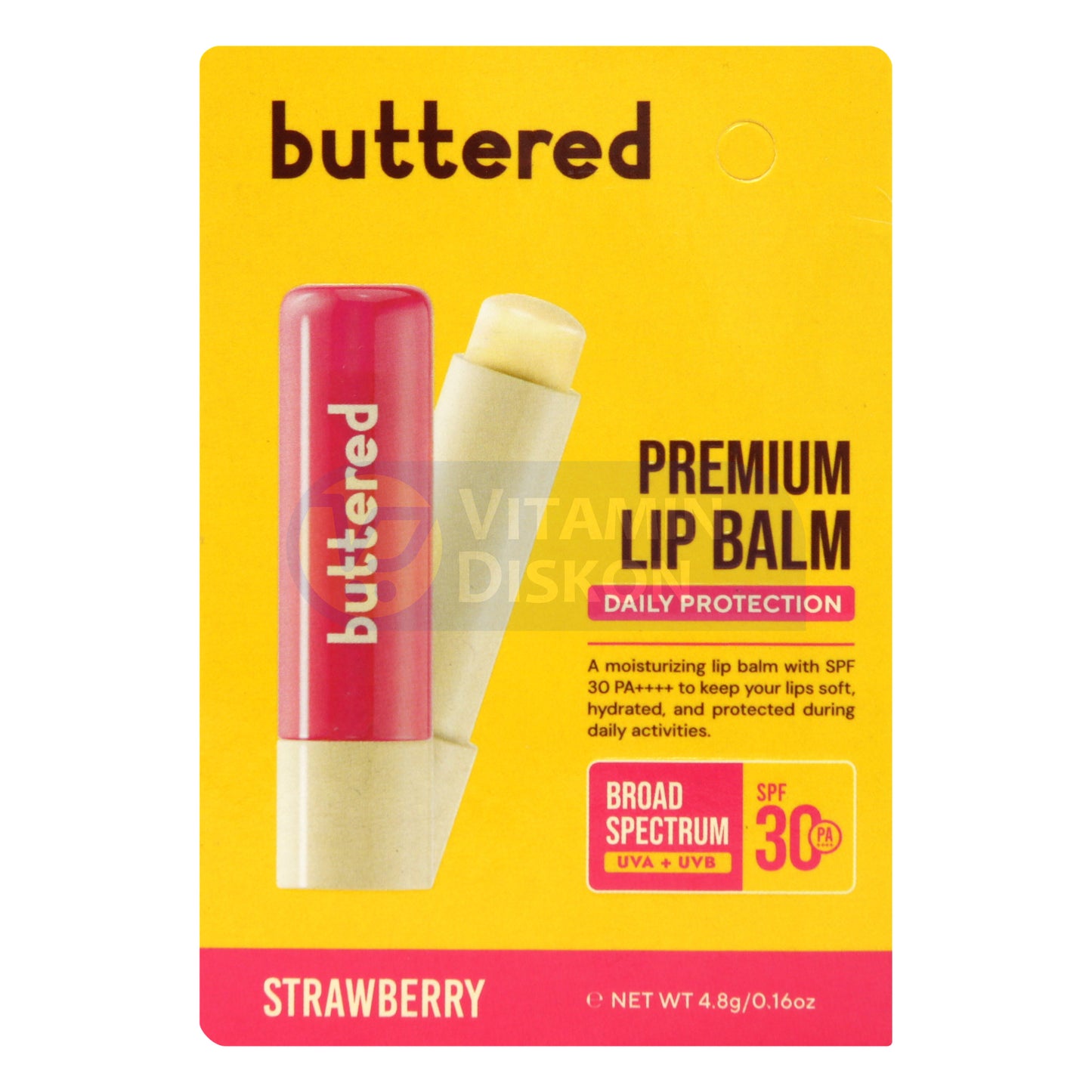 BUTTERED PREMIUM LIPBALM SPF 30 PA++++ STRAWBERRY