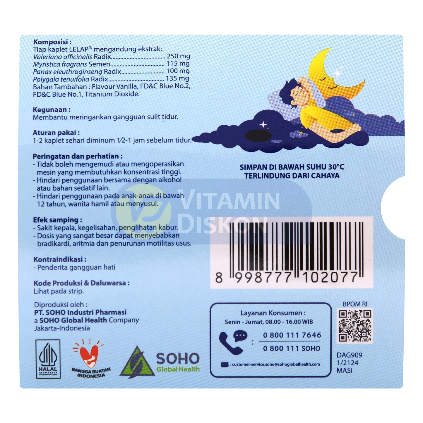 LELAP MERINGANKAN GANGGUAN TIDUR - 1 STRIP 4 KAPLET