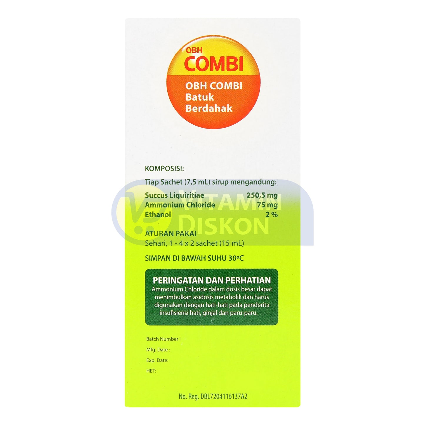 OBH COMBI BATUK BERDAHAK MENTHOL BOTOL 100 ML