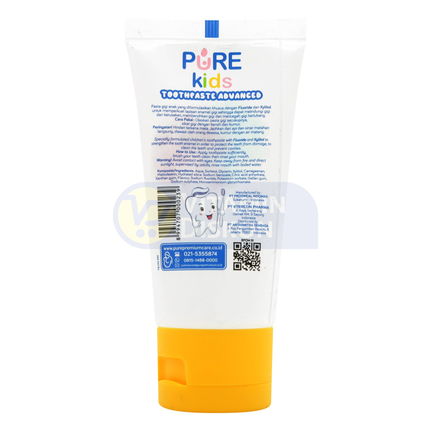 PUREKIDS TOOTHPASTE ADVANCE ORANGE 50 GR