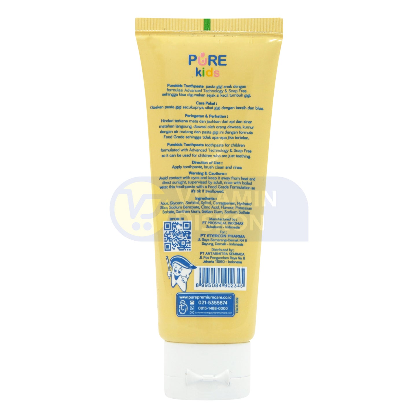 PUREKIDS TOOTHPASTE ORANGE 50 GR