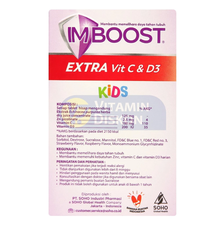 IMBOOST KIDS TABLET HISAP MIXBERRY 21 TABLET (2 TAHUN KE ATAS)