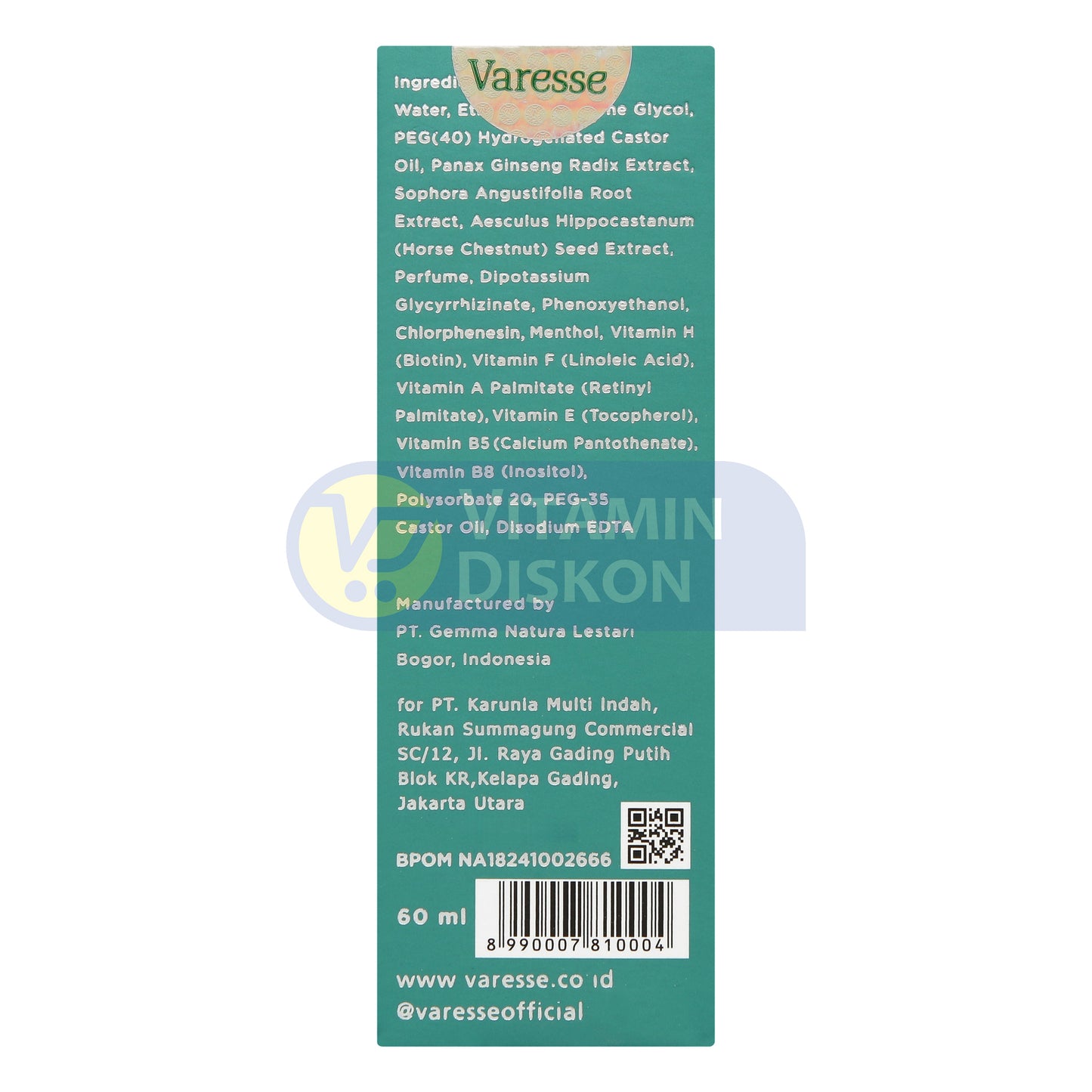 VARESSE HAIR TONIC CONCENTRATE - 60ML
