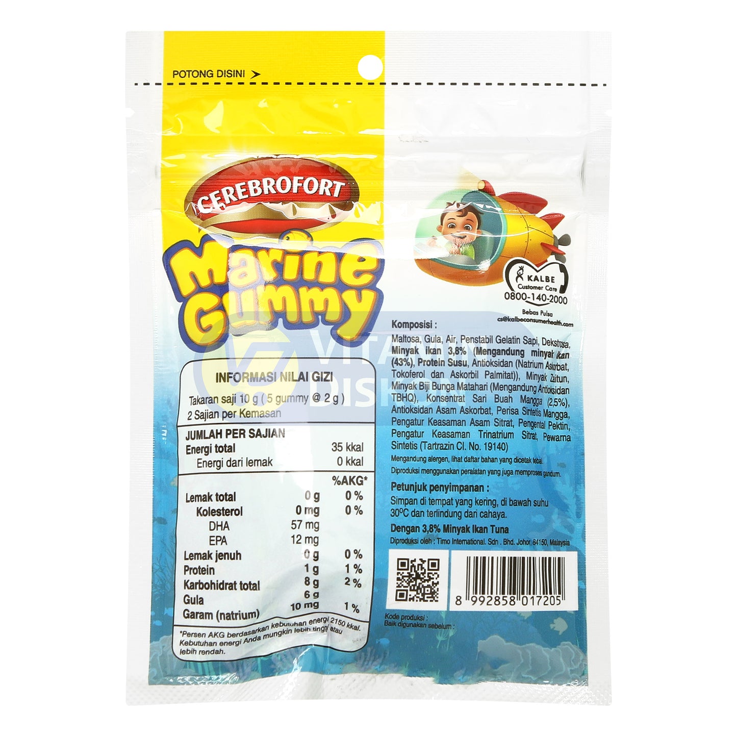 CEREBROFORT MARINE GUMMY RASA MANGGA 20GR