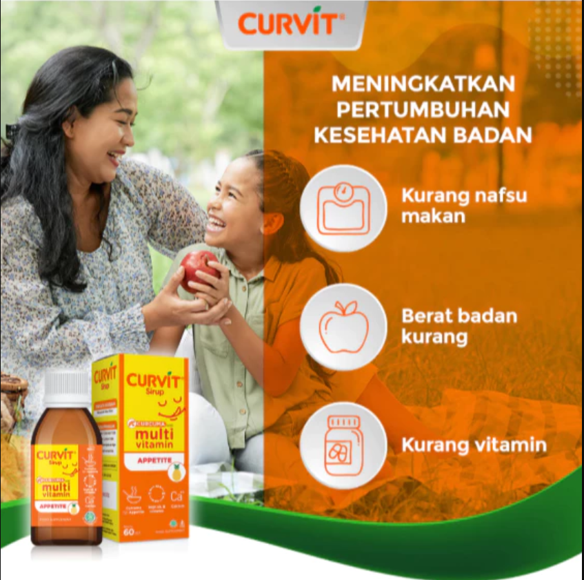 CURVIT Multivitamin anak SYRUP 60 ML I Penambah Nafsu Makan Anak