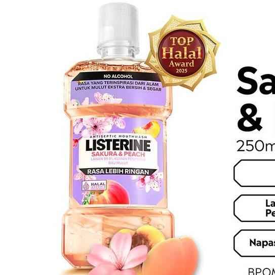 LISTERINE SAKURA & PEACH 250 ML