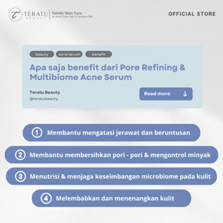 TERATU BEAUTY PORE REFINING AND MULTIBIOME ACNE SERUM 30ML