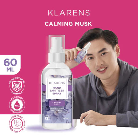 KLARENS HAND SANITIZER SPRAY CALMING MUSK - 60ML