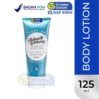 OMNISKIN GLUTAMILK WHITENING TONE UP BODY LOTION BLUE SKY 125ML