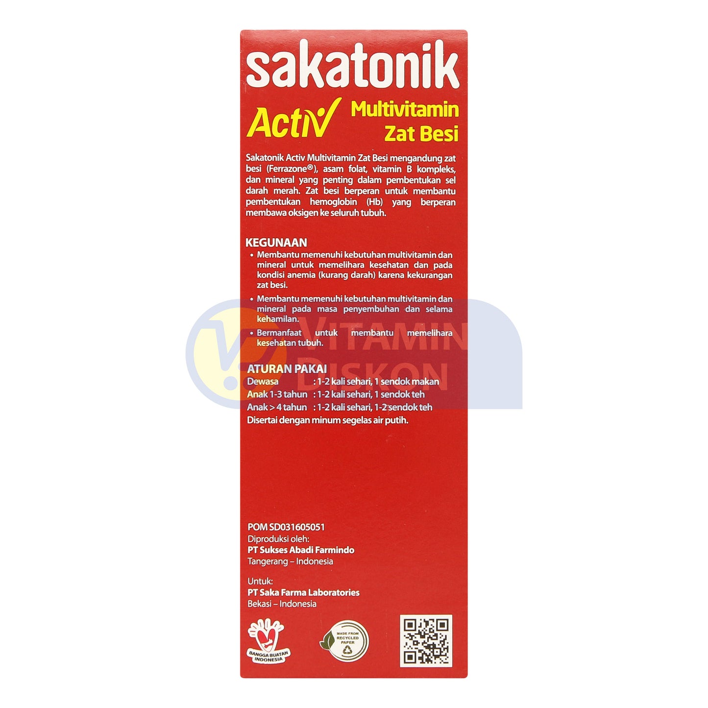 SAKATONIK ACTIV SIRUP 100ML