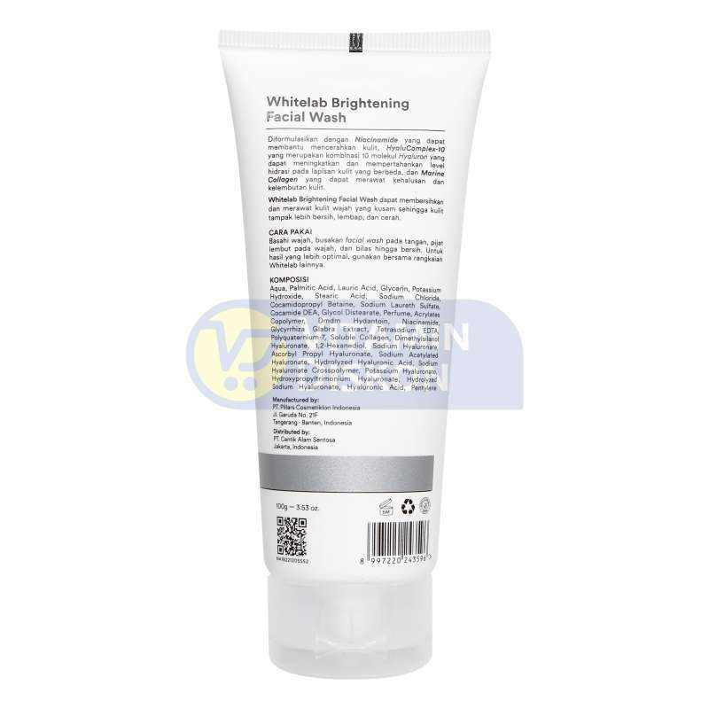 WHITELAB BRIGHTENING FACIAL WASH 100GR