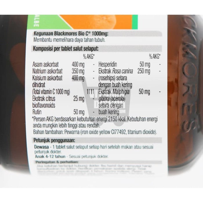 BLACKMORES BIO C 1000MG BPOM KALBE - 30 TAB