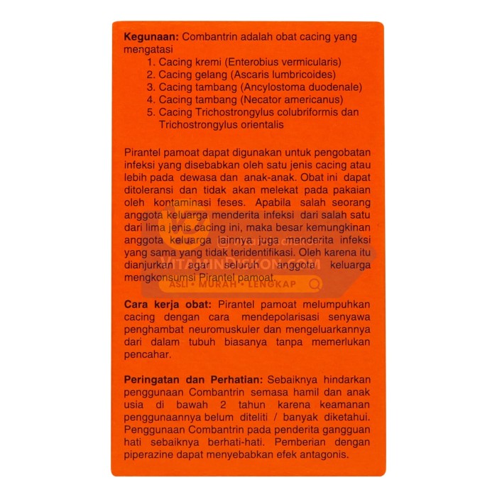COMBANTRIN OBAT CACING RASA JERUK - 10 ML