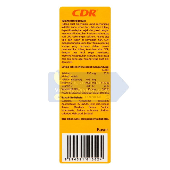 CDR EFFERVESCENT - 20 TABLET