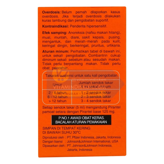 COMBANTRIN OBAT CACING RASA JERUK - 10 ML