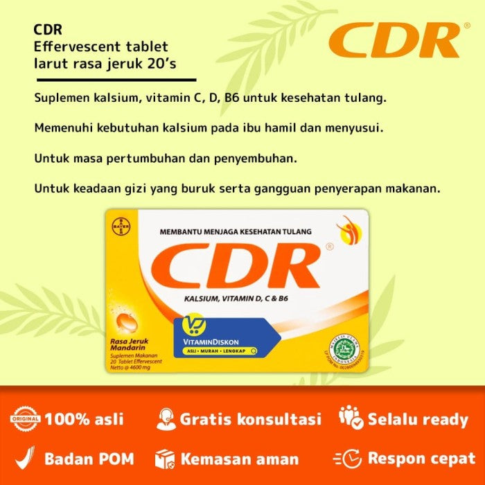 CDR EFFERVESCENT - 20 TABLET