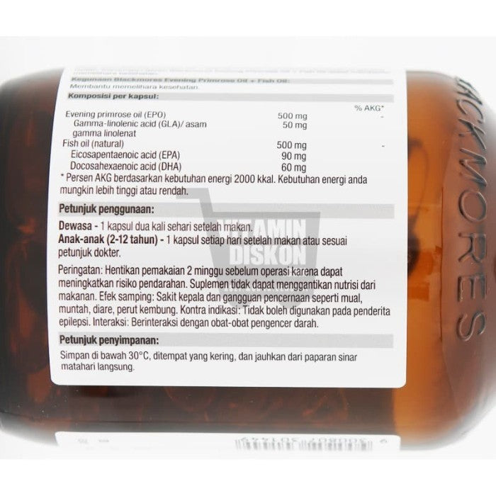BLACKMORES EVENING PRIMROSE OIL PLUS FISH OIL BPOM KALBE - 100 CAPS