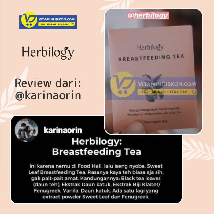 HERBILOGY BREASTFEEDING TEA 20 PCS/BOX BPOM UNTUK MELANCARKAN ASI