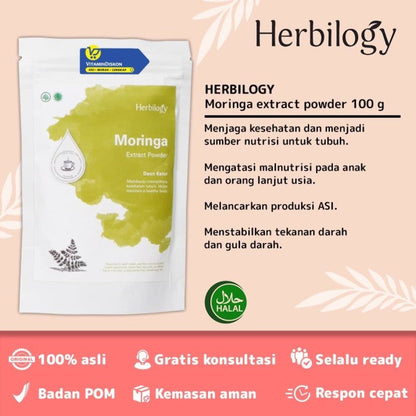 HERBILOGY MORINGA EXTRACT POWDER 100GR BPOM UNTUK KESEHATAN ANAK