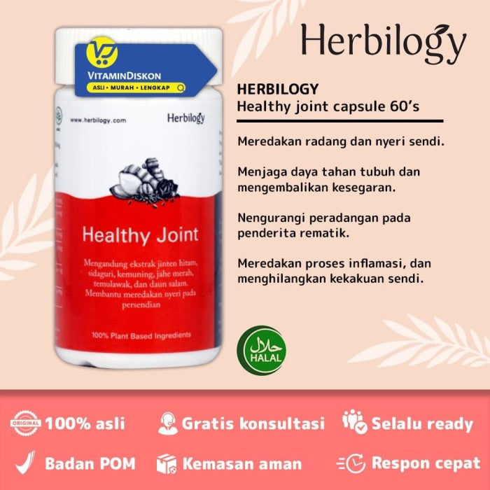 HERBILOGY HEALTHY JOINT CAPSULE 60 PCS/BTL BPOM UNTUK KESEHATAN TUBUH