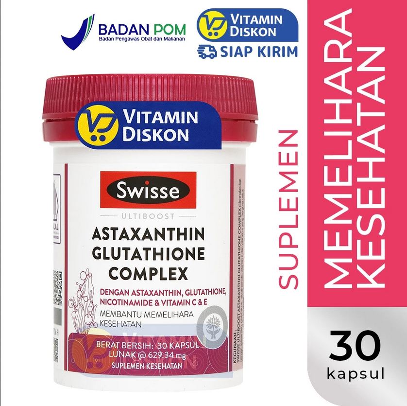 SWISSE ASTAXANTHIN GLUTATHIONE PLUS 30 TAB