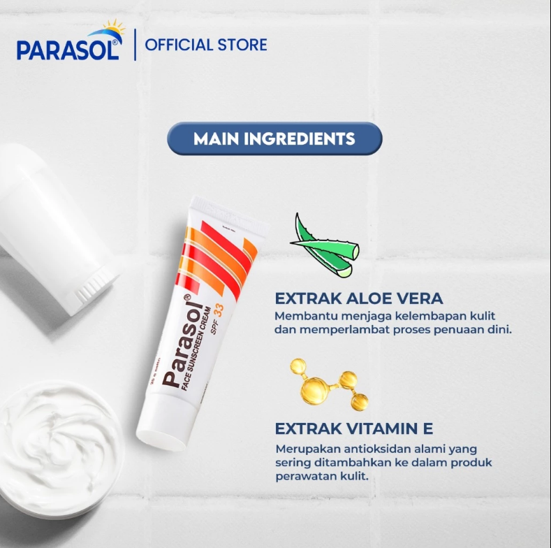 PARASOL FACE SUNSCREEN CREAM SPF 33 20 G Default Title