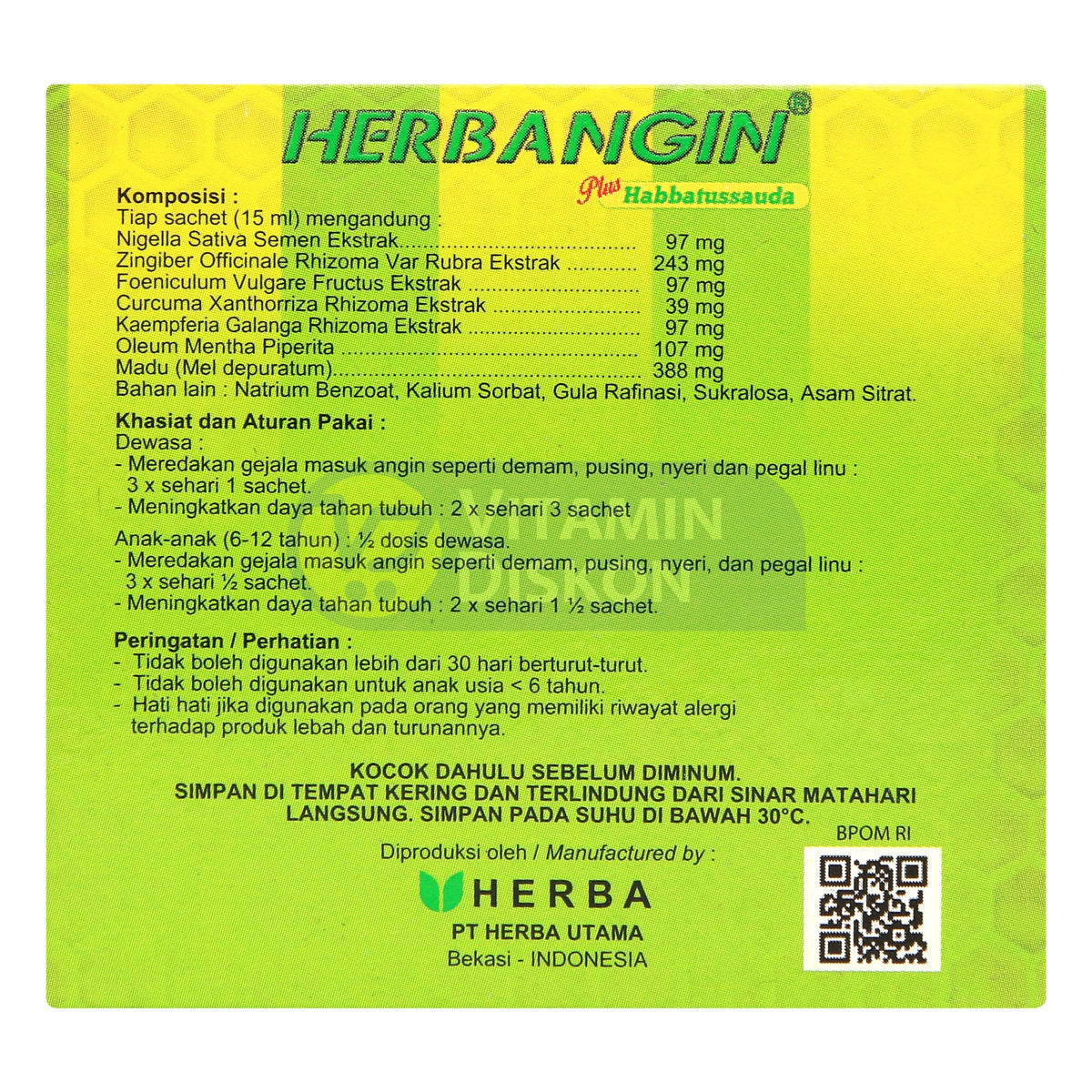 HERBANGIN 12 SACHET