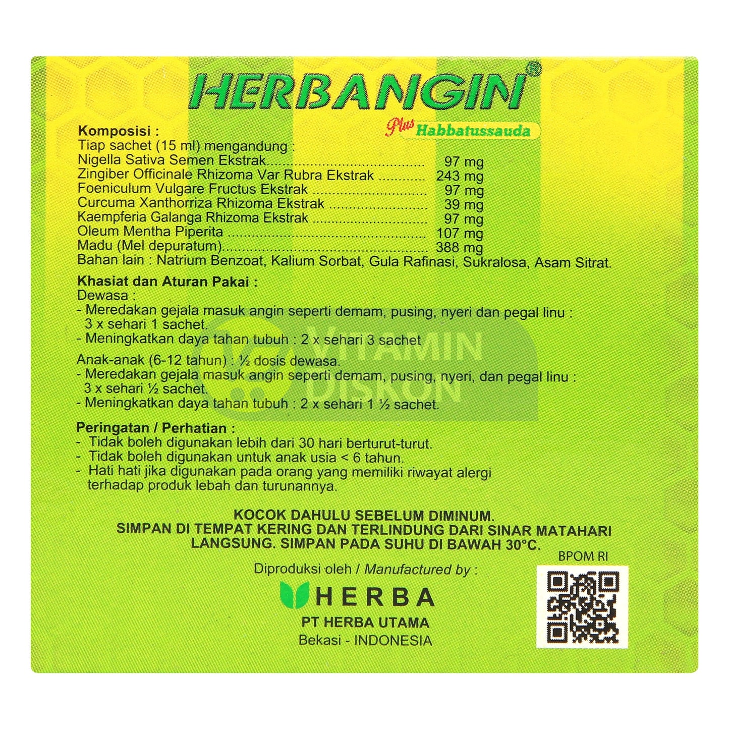 HERBANGIN 12 SACHET