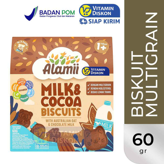 ALAMII MILK & COCOA BISCUITS 60GR