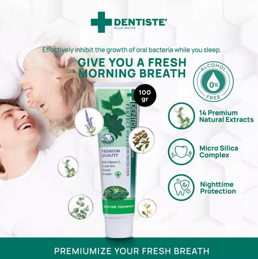 DENTISTE PLUS WHITE NIGHTTIME HERBAPEUTIC TOOTHPASTE 100GR