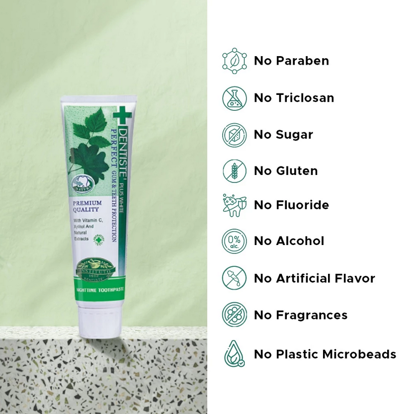 DENTISTE PLUS WHITE NIGHTTIME HERBAPEUTIC TOOTHPASTE 100GR