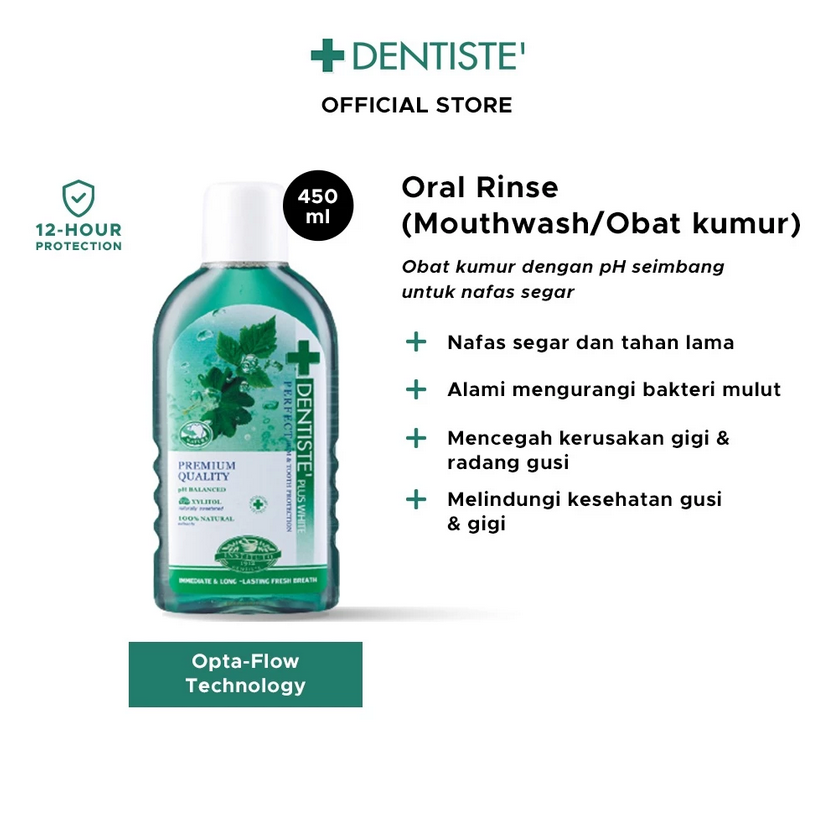 DENTISTE PLUS WHITE ORAL RINSE 450ML