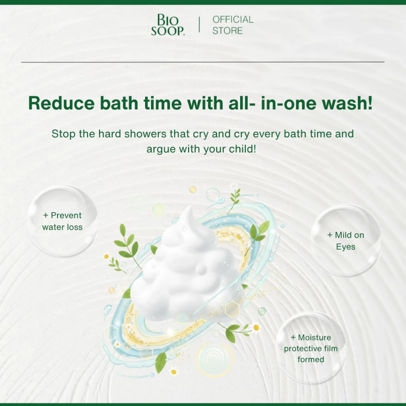 BIOSOOP MULTI-VITA CARE+ BABY SHAMPOO AND BATH 300ML