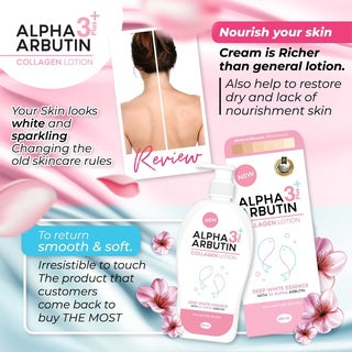PRECIOUS SKIN ALPHA ARBUTIN 3 PLUS COLLAGEN WHITENING LOTION , HAND BODY 500ML