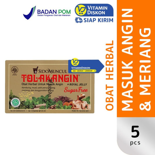 SIDOMUNCUL TOLAK ANGIN BEBAS GULA - 1 BOX (5 PCS)