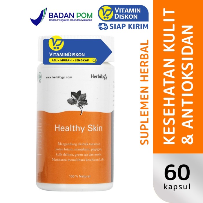 HERBILOGY HEALTHY SKIN CAPSULE 60 PCS/BTL BPOM UNTUK KESEHATAN KULIT