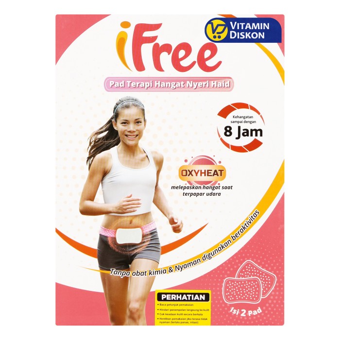 CAP LANG IFREE PAD TERAPI HANGAT NYERI HAID ISI 2 PAD
