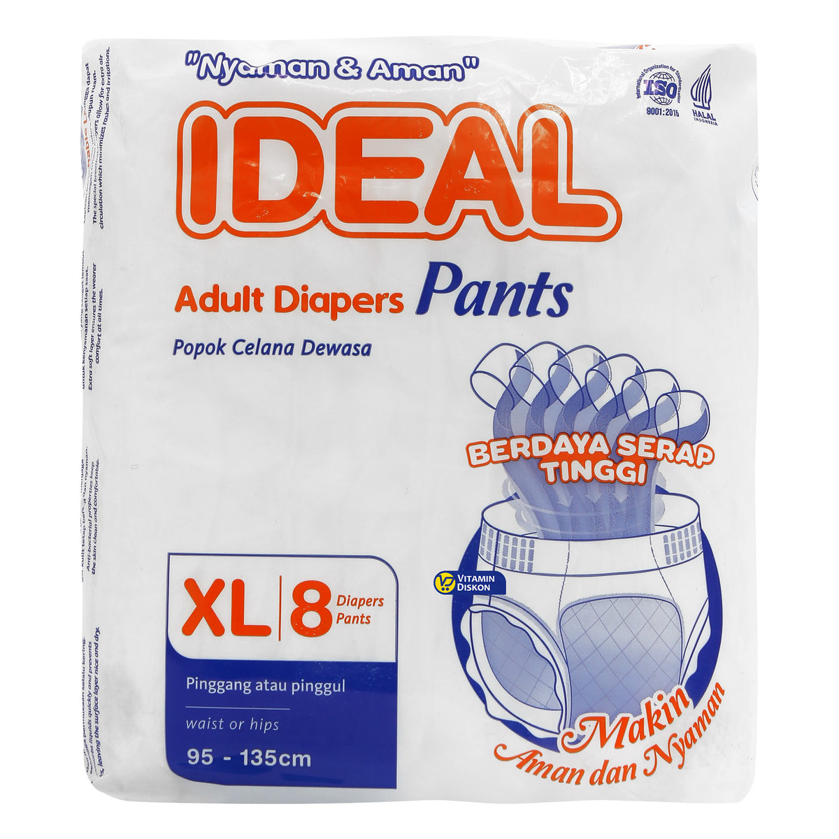 IDEAL ADULT DIAPERS PANTS XL 8