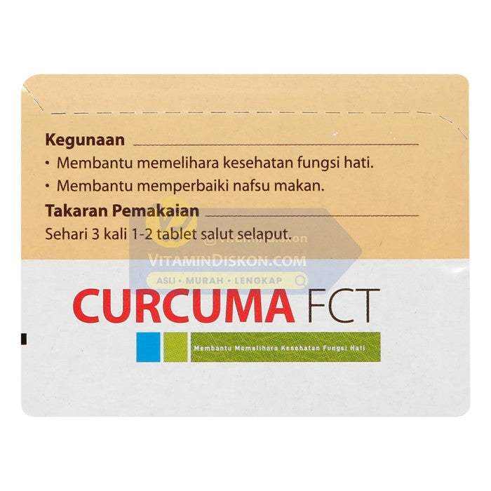 CURCUMA FCT 120 TABS MENAMBAH NAFSU MAKAN DAN MEMELIHARA KESEHATAN FUNGSI HATI