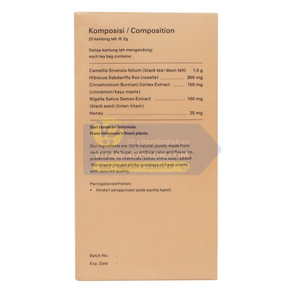 HERBILOGY LESSROL TEA 20 PCS/BOX BPOM UNTUK KESEHATAN TUBUH
