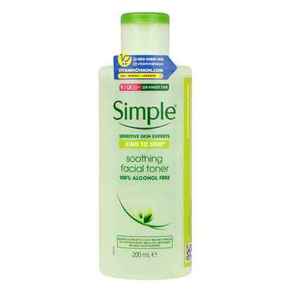 SIMPLE KIND TO SKIN SOOTHING FACIAL TONER 100% ALCOHOL FREE 200 ML