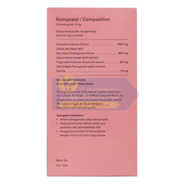 HERBILOGY BREASTFEEDING TEA 20 PCS/BOX BPOM UNTUK MELANCARKAN ASI