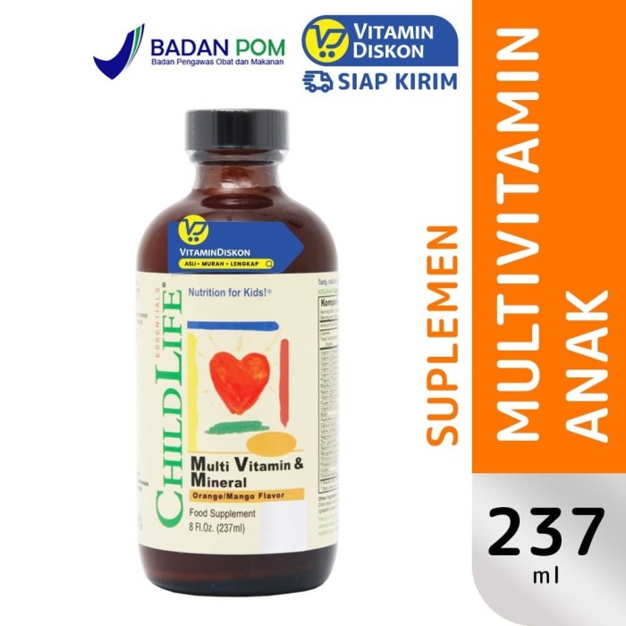CHILD LIFE ESSENTIALS MULTIVITAMIN AND MINERAL - 237 ML