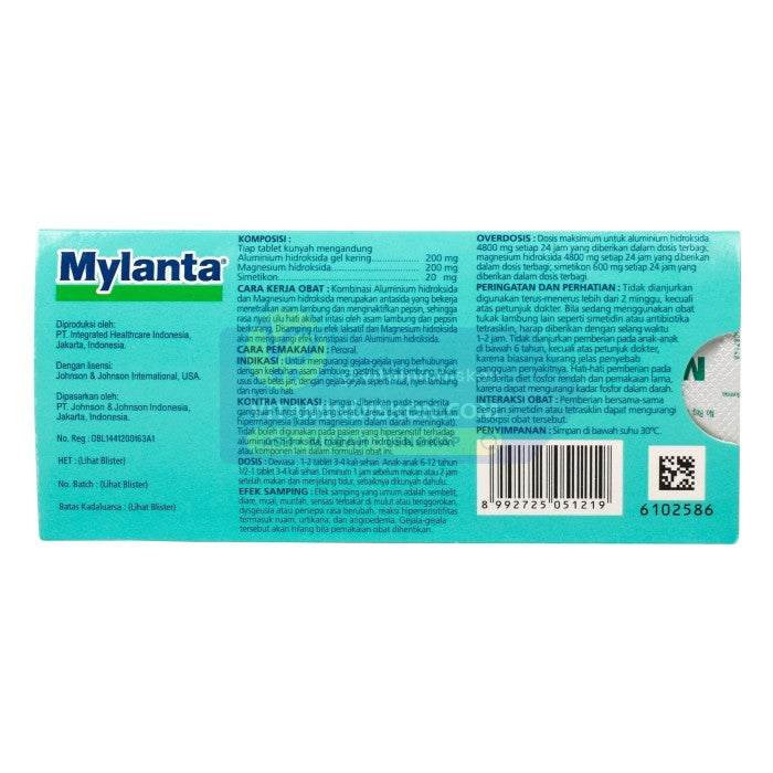 MYLANTA TABLET 1 STRIP @ 10 TABLET