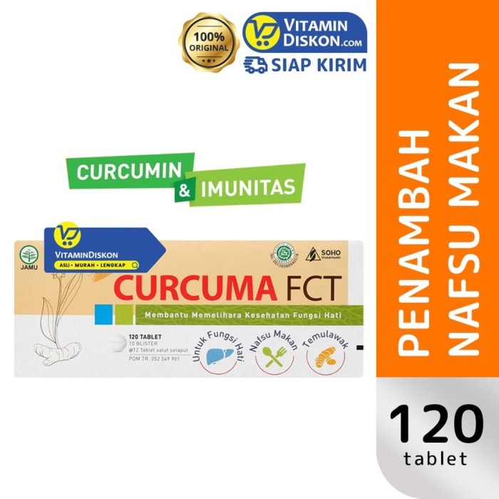 CURCUMA FCT 120 TABS MENAMBAH NAFSU MAKAN DAN MEMELIHARA KESEHATAN FUNGSI HATI