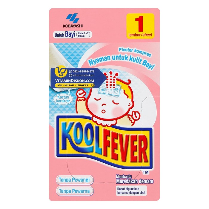 KOOL FEVER KOMPRES BAYI - 1 PCS / 1 EMBAR